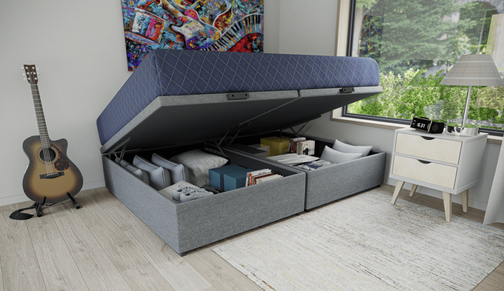 Base Cama - Somier Baul Dual - Colchones Happy Sleep