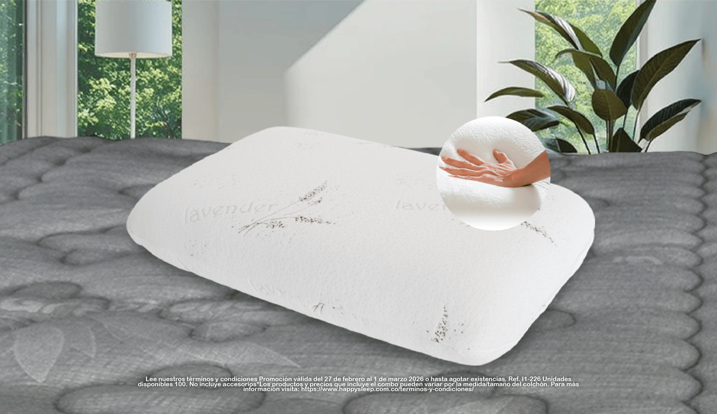 almohada tradicional con gel promocion fin de mes febrero 2026