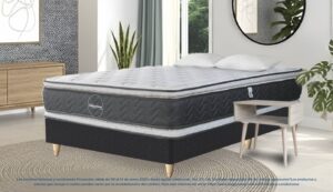 Colchón Oasis + Somier + Mesa de noche+ Almohada +Protector