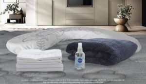 Kit de Descanso (Almohada Corporal Anti Estrés, Cobija Dream Cover, Juego de Sábanas Confort, Esencia Día o Noche)